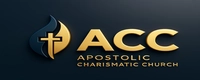 Apostolic Charismatic Church logo featuring a gold cross within a flame, symbolizing the Holy Spirit and Christ-centered faith.
