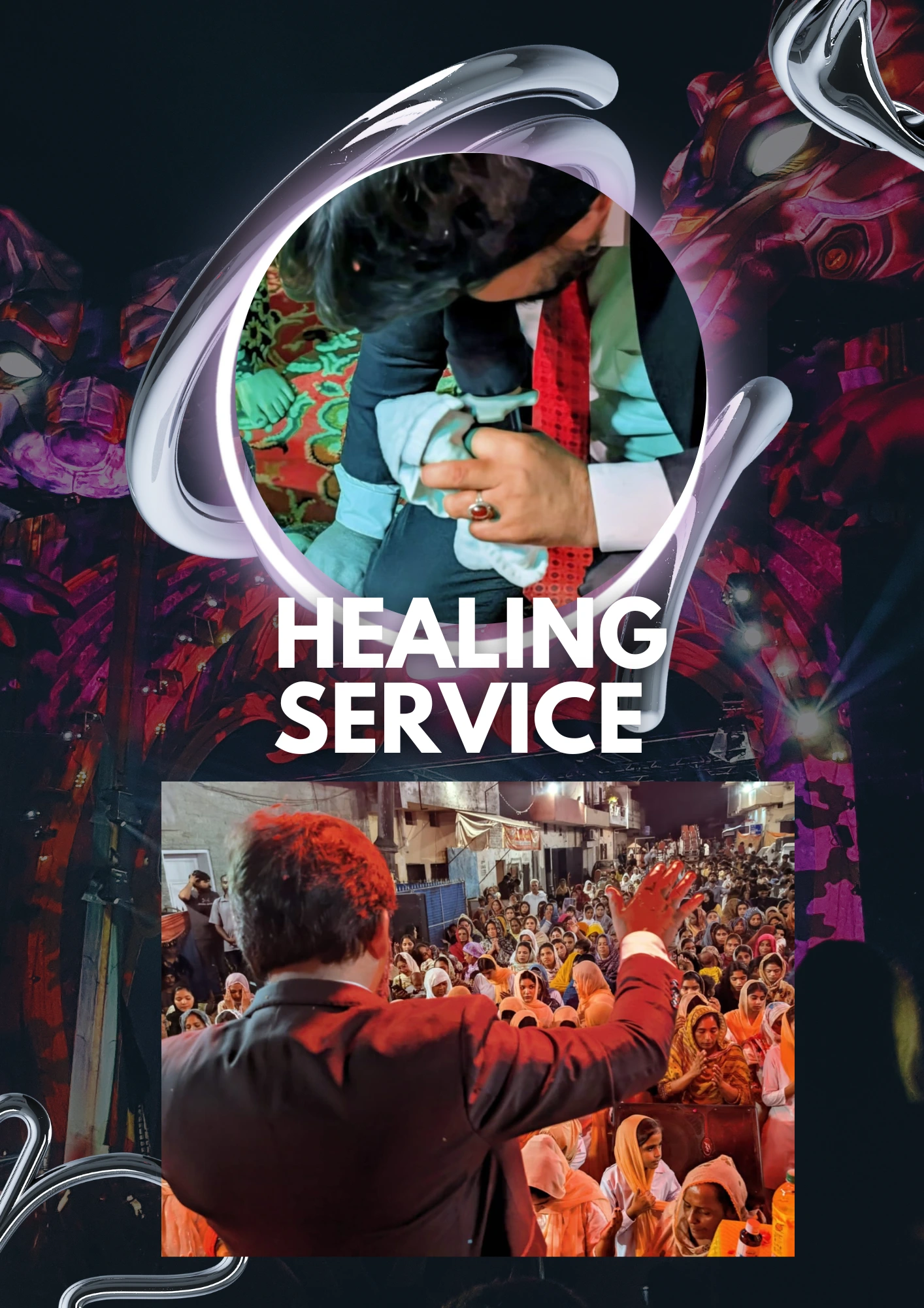 Healing prayer service by Apostolic church